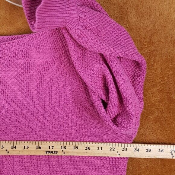 LOVERS + FRIENDS Sweater Womens Medium Pink Pullover Off the Shoulder Boxy KAIT - Picture 6 of 8
